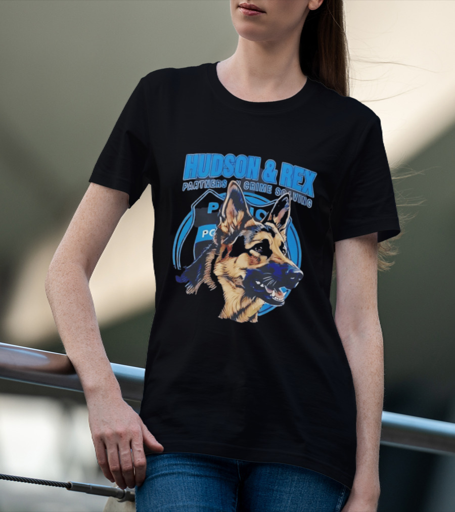 Hudson & Rex German Shepherd Partners In Crime Solving Police T-Shirt