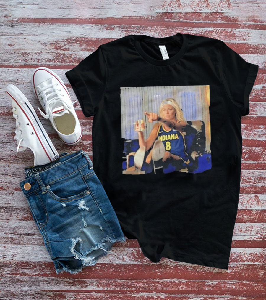 Sophie Cunningham Indiana Number 8 Rick Dalton Leonardo DiCaprio Pointing Scene T-Shirt