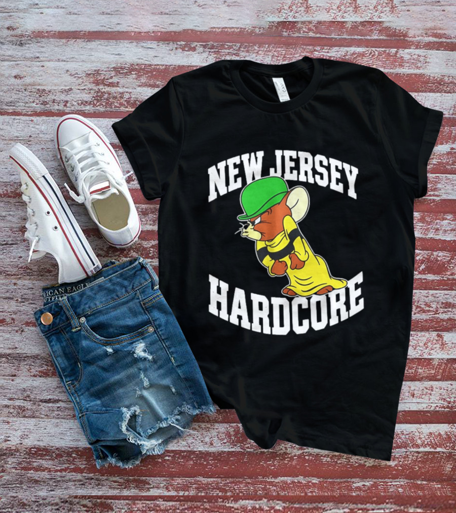 New Jersey Hardcore Jerry Mouse Green Cap T-Shirt