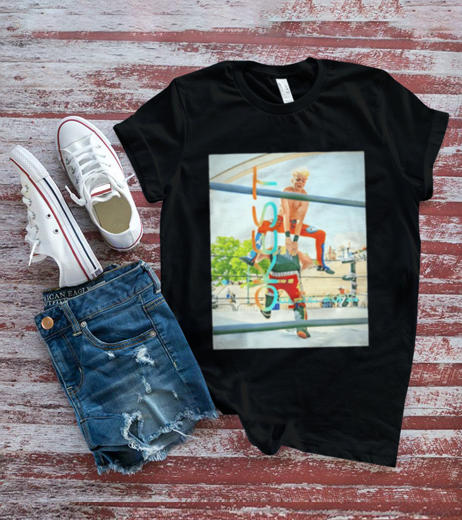 OKest Leapfrog In The World Wrestling Event Colorful Spectacle T-Shirt