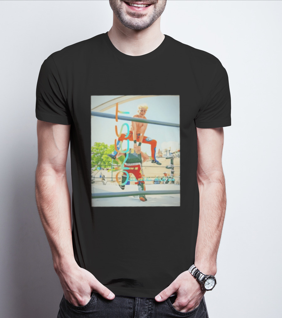 OKest Leapfrog In The World Wrestling Event Colorful Spectacle T-Shirt