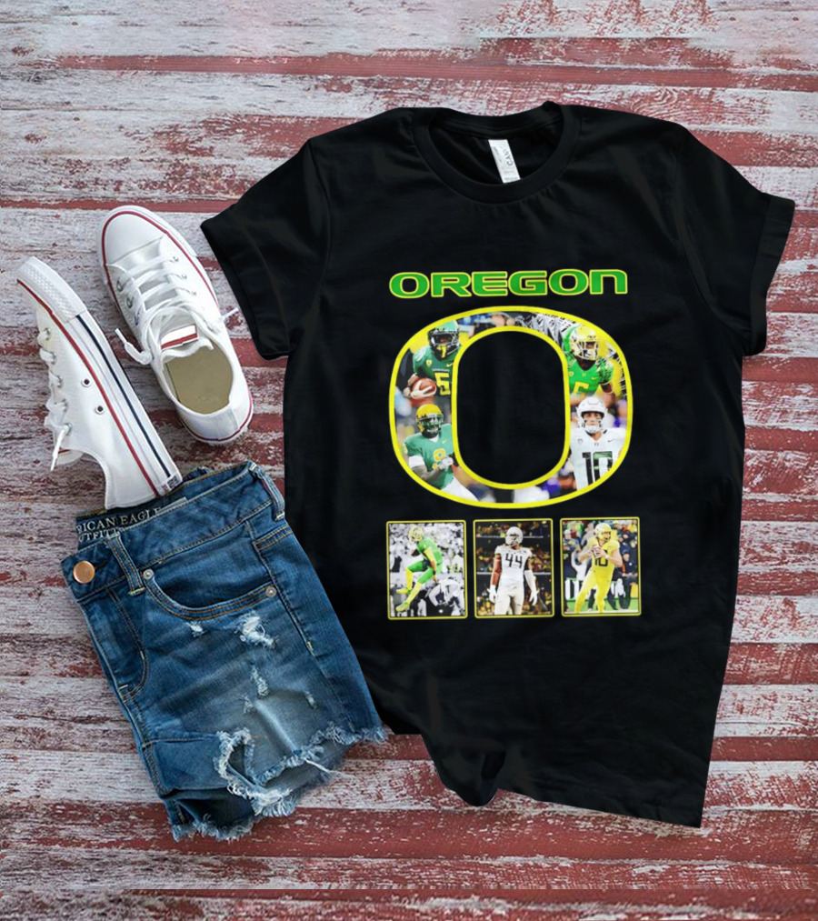 Oregon Ducks Football Players Collage NCAA Team Spirit T-Shirt