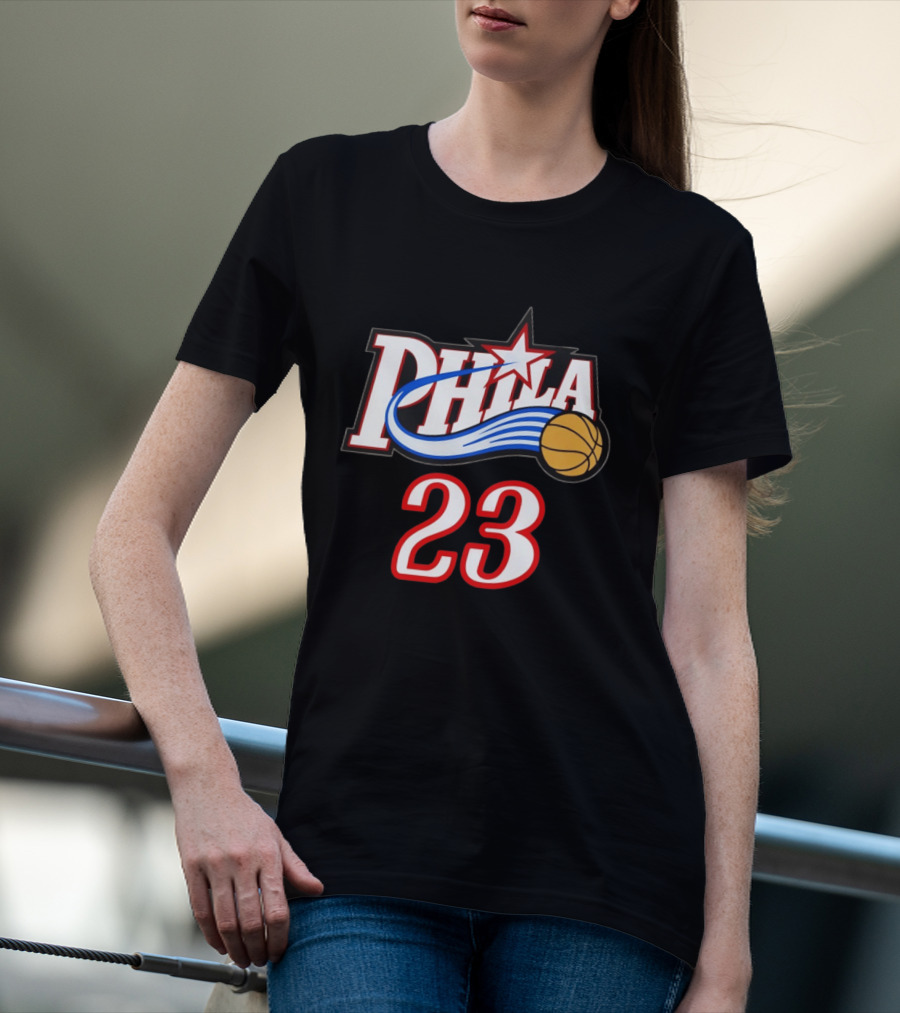 Phila Basketball LeBron James 23 Philadelphia 76ers Jersey T-Shirt