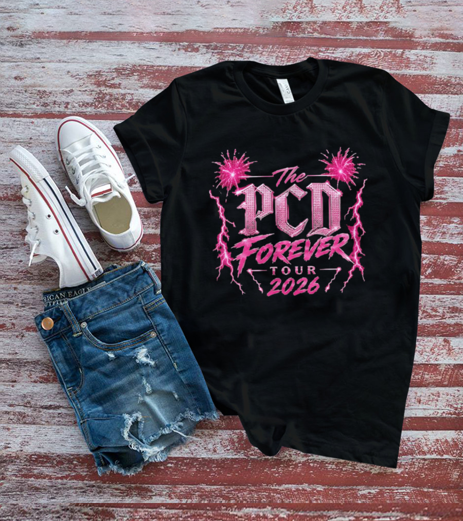 The PCD Forever Tour 2026 Pink Fireworks And Lightning T-Shirt