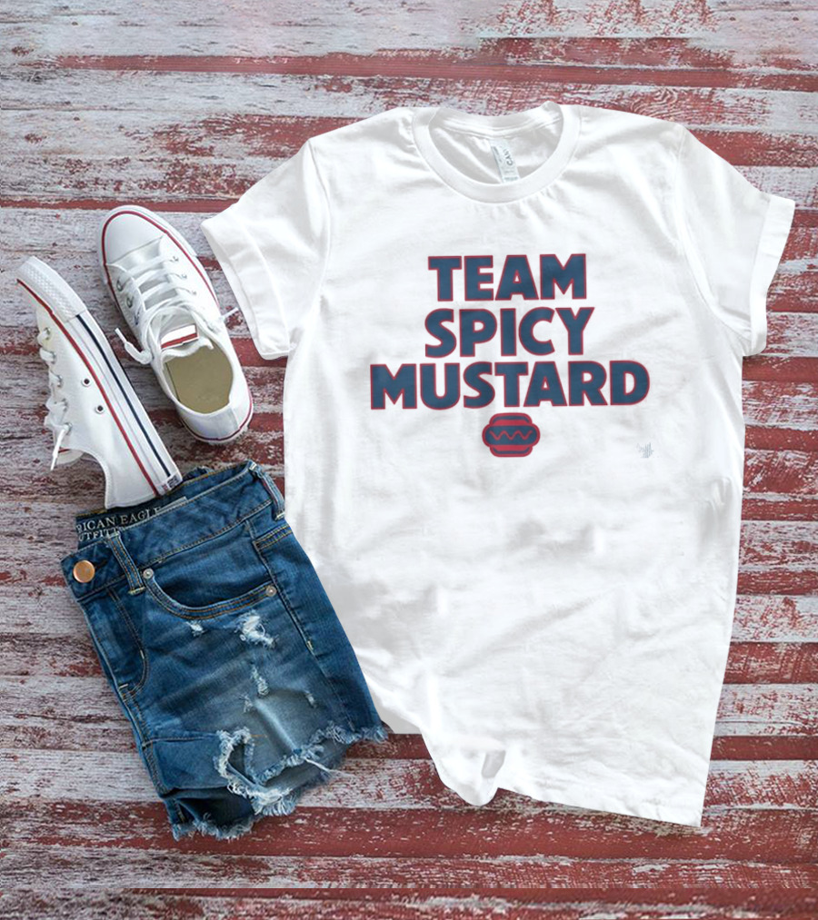 Team Spicy Mustard Hot Dog Condiment Foodie Fun T-Shirt