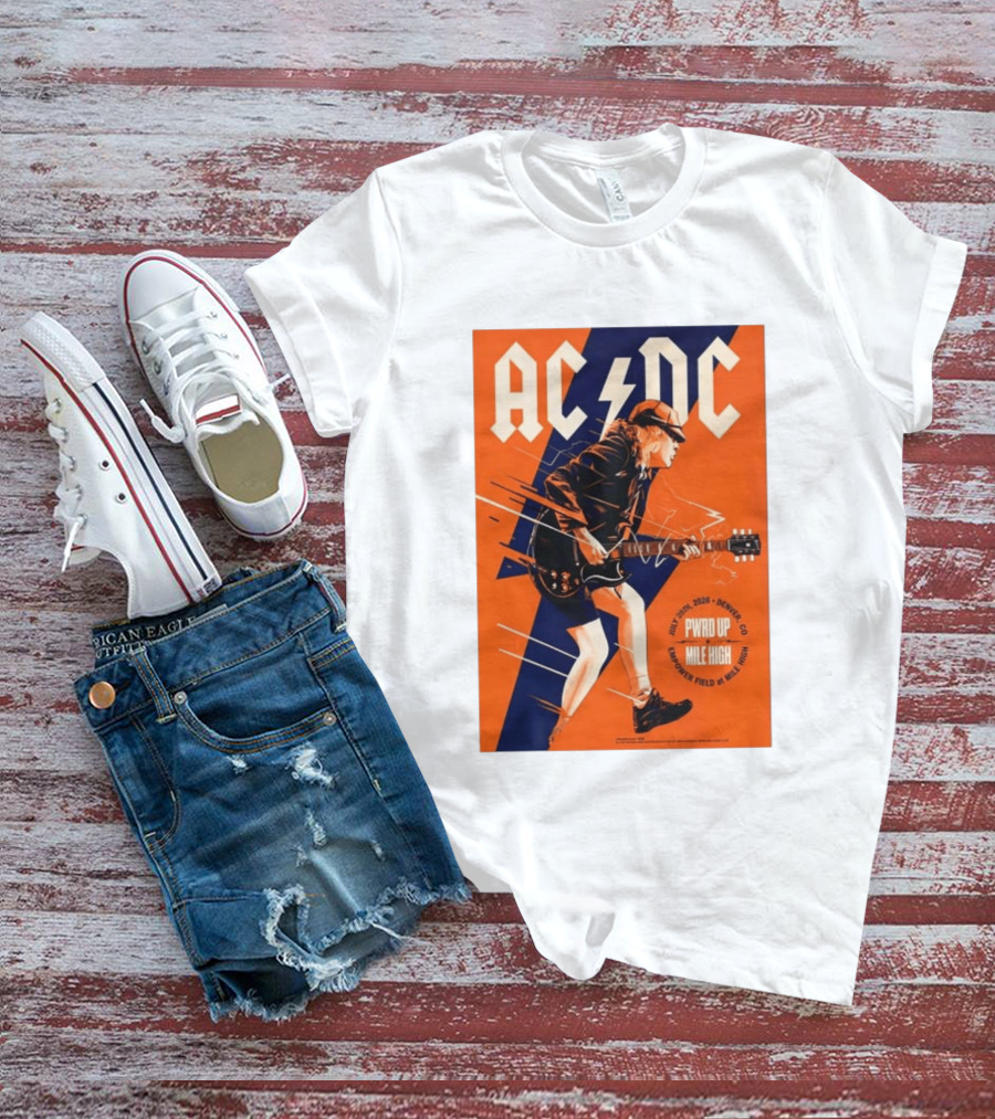 ACDC PWR UP Mile High Denver July 28 2026 Empower Field Event T-Shirt