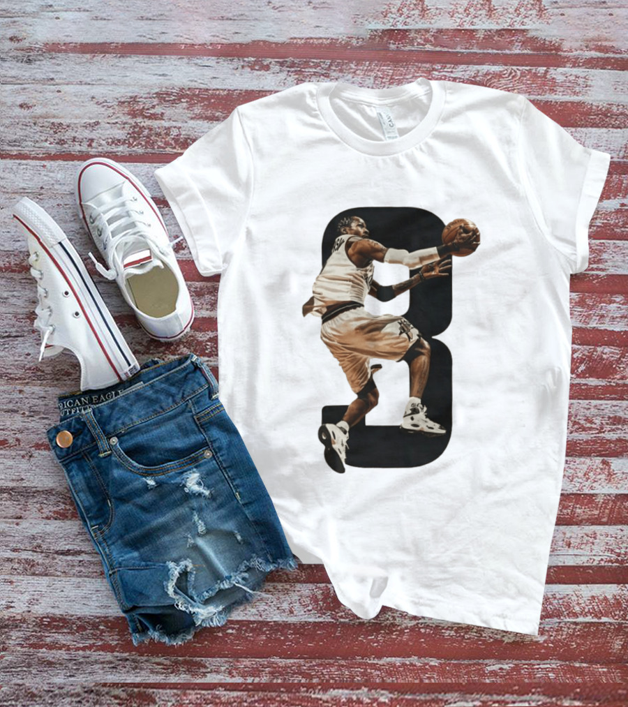 Allen Iverson Number 3 Basketball Legend Iconic Dunk T-Shirt