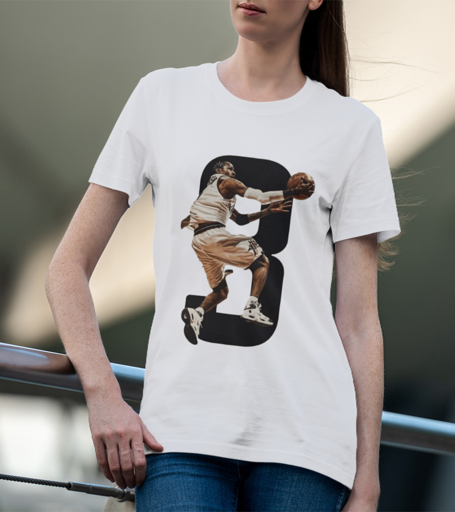 Allen Iverson Number 3 Basketball Legend Iconic Dunk T-Shirt