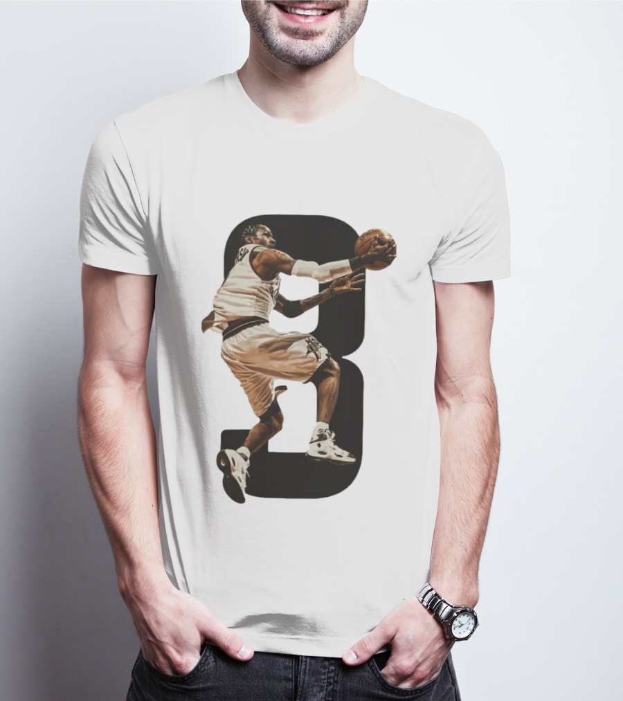 Allen Iverson Number 3 Basketball Legend Iconic Dunk T-Shirt