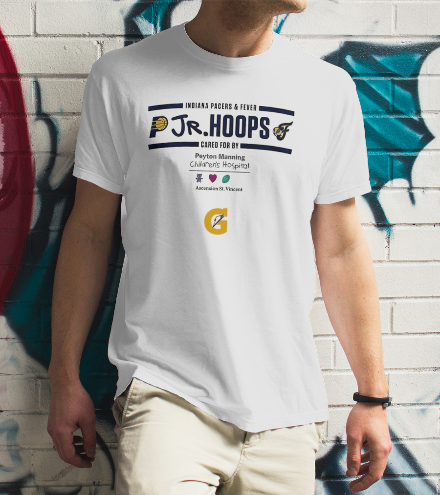 Indiana Pacers Fever Jr Hoops Peyton Manning Children's Hospital Indianapolis Indiana T-Shirt