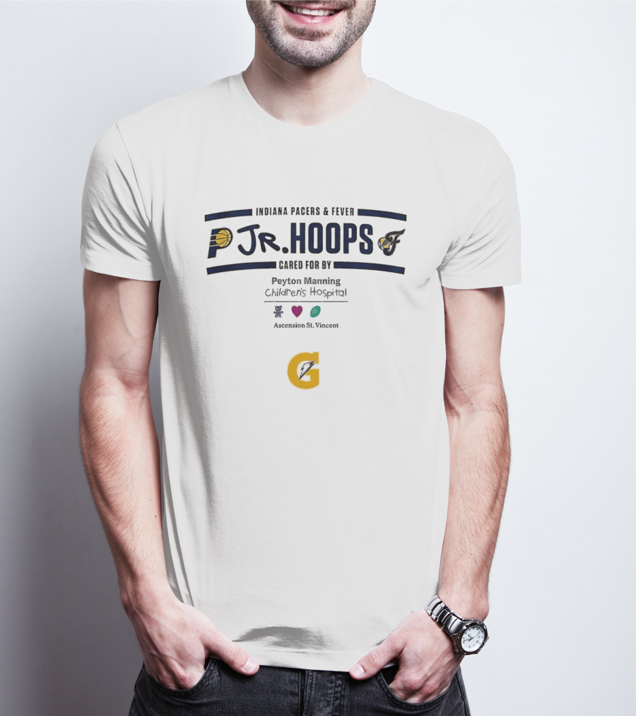 Indiana Pacers Fever Jr Hoops Peyton Manning Children's Hospital Indianapolis Indiana T-Shirt