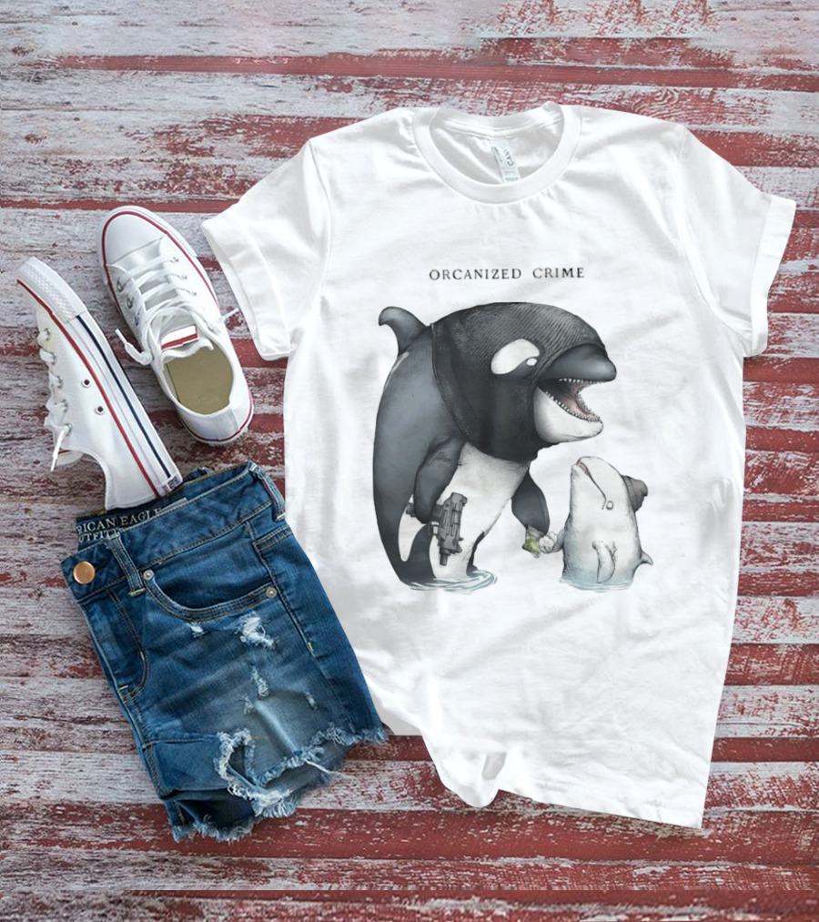 Orcanized Crime Dolphin 2026 Gun And Fish Transaction T-Shirt