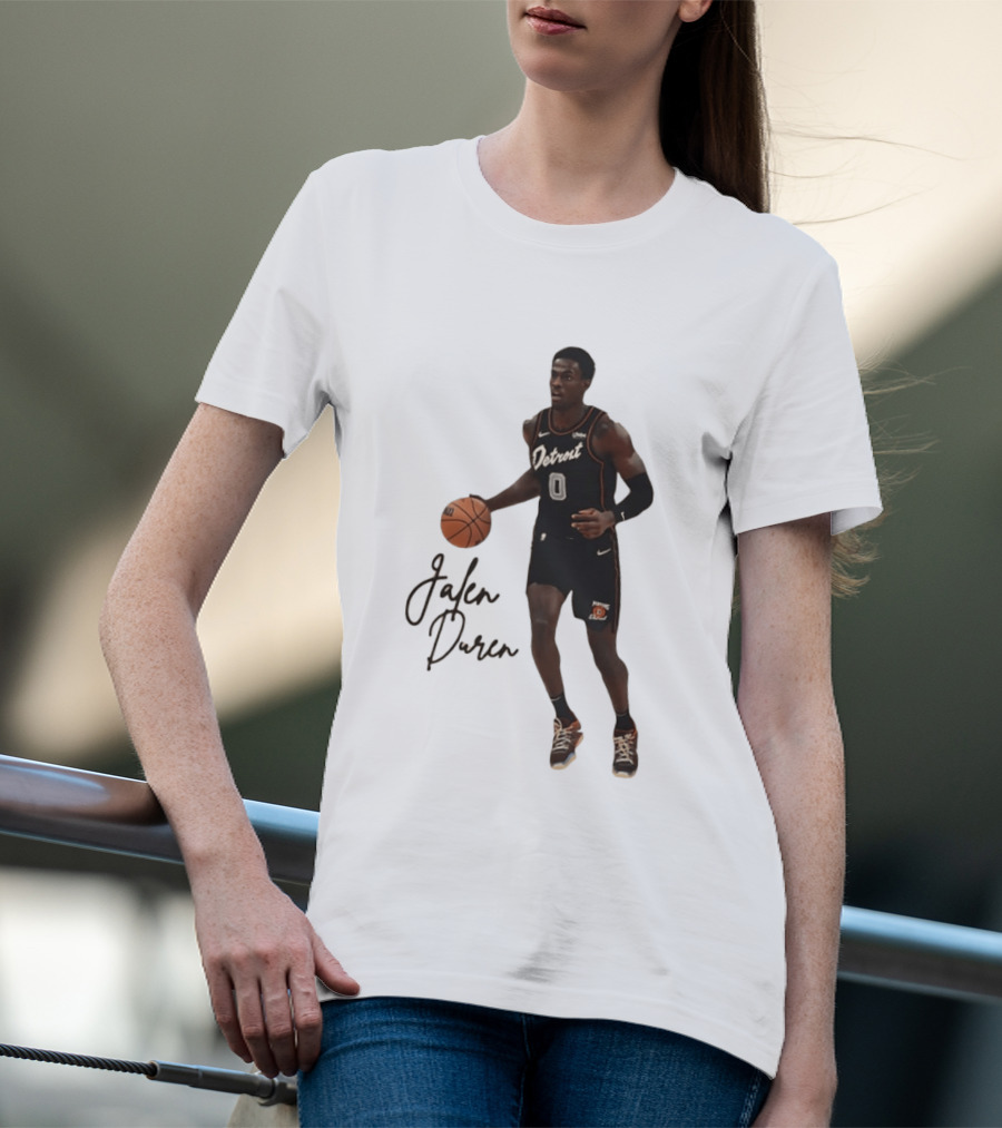 Jalen Duren Detroit Pistons Basketball Player Number 0 T-Shirt
