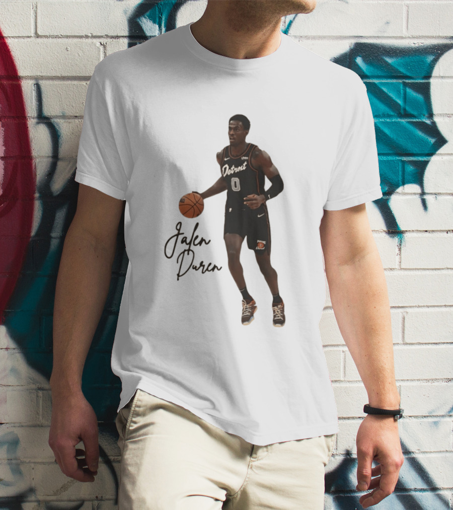 Jalen Duren Detroit Pistons Basketball Player Number 0 T-Shirt