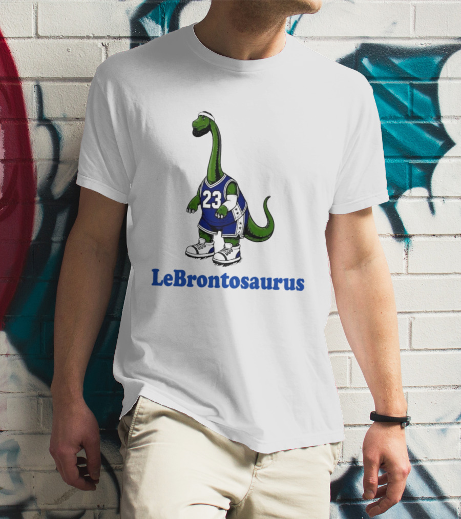 LeBrontosaurus 23 Dinosaur Basketball Player T-Shirt