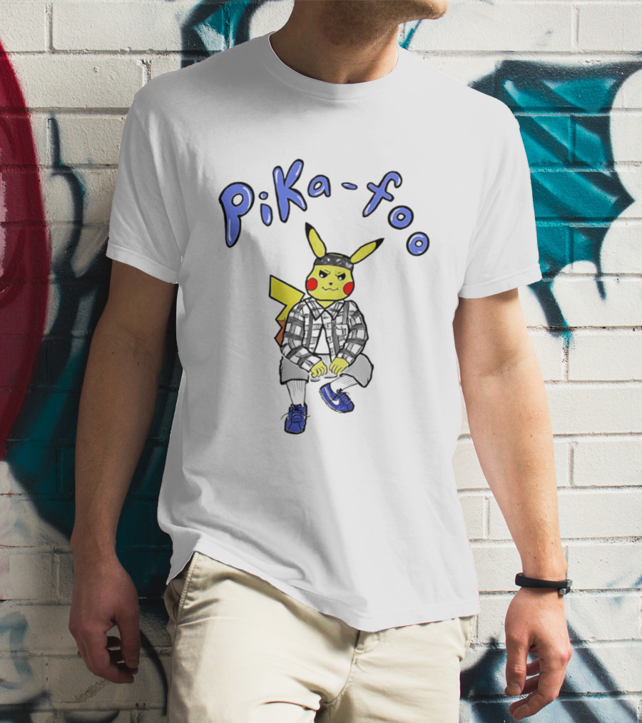 Pika Foo Pikachu Urban Style Character Fashion T-Shirt