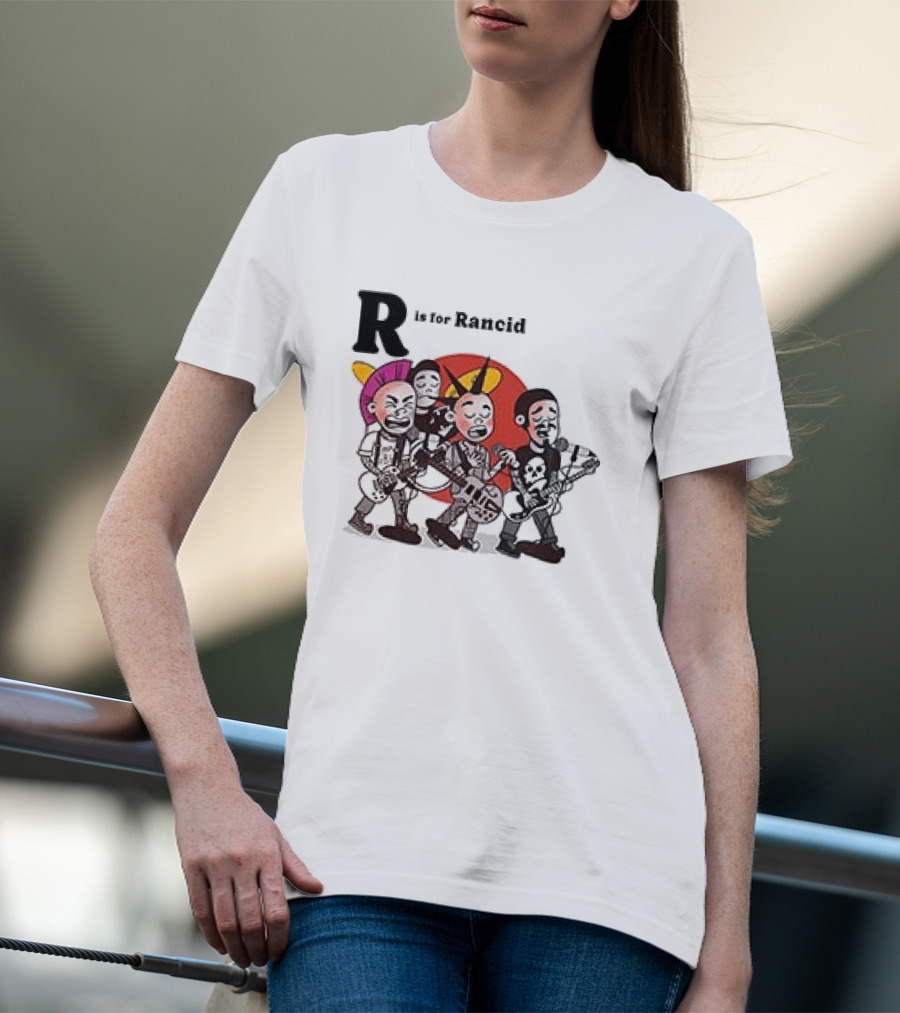 R Is For Rancid Punk Band Cartoon Characters T-Shirt