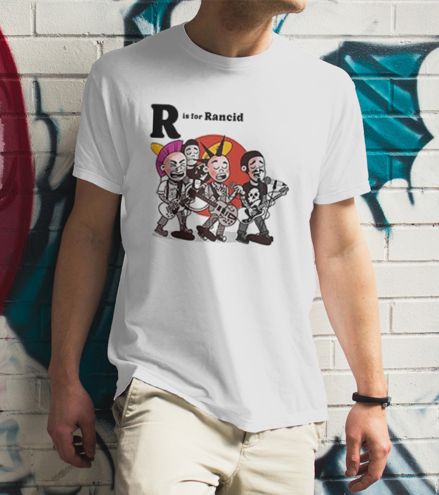 R Is For Rancid Punk Band Cartoon Characters T-Shirt