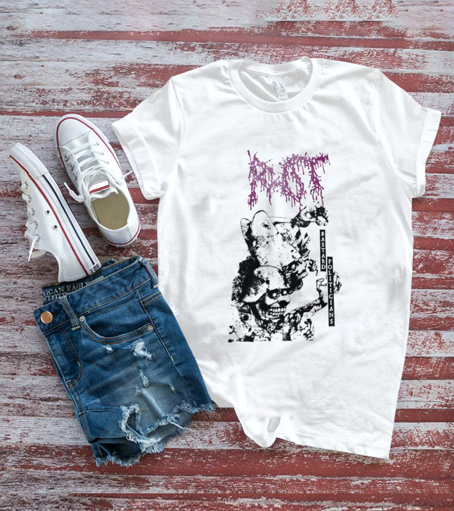 Rot Bastard Politicians Skeleton Clown Art Mockery T-Shirt