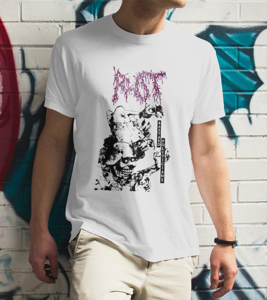 Rot Bastard Politicians Skeleton Clown Art Mockery T-Shirt