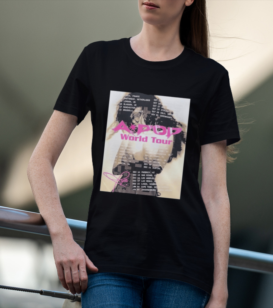 Tyla A Pop World Tour 2026 Paris Amsterdam London Dates And Signature T-Shirt