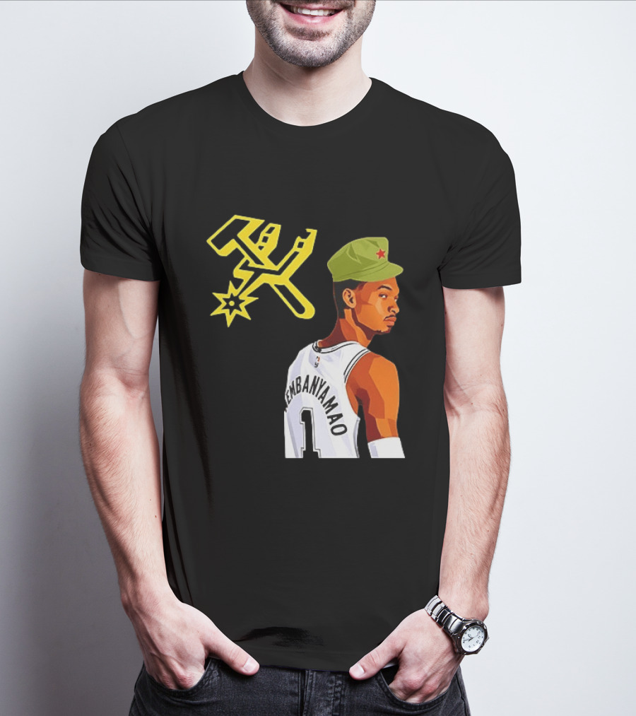 Victor Wembanyama Wemby Mao Communist Red Star Basketball Player Jersey T-Shirt