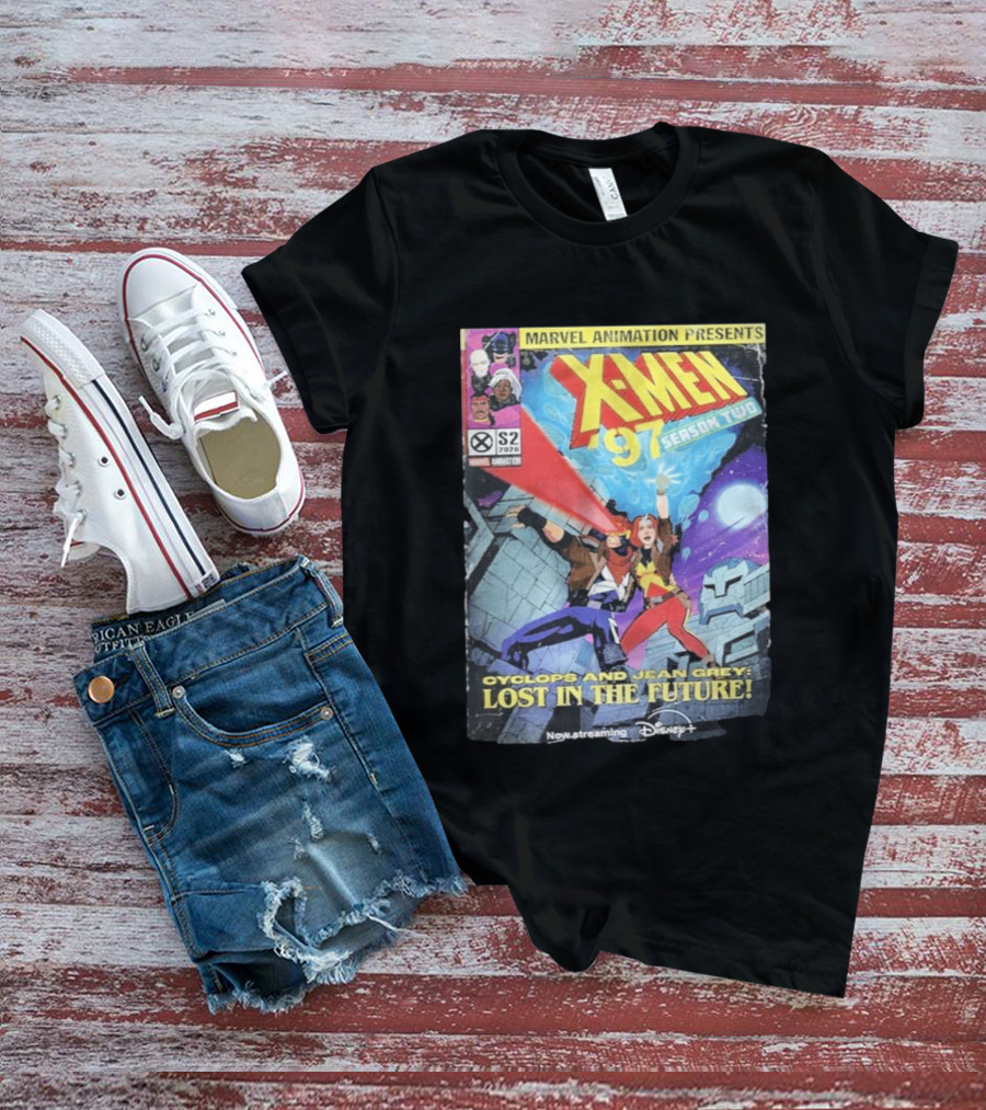 X Men 97 Season 2 Cyclops And Jean Grey Lost In The Future Time Travel Streaming On Disney Plus T-Shirt