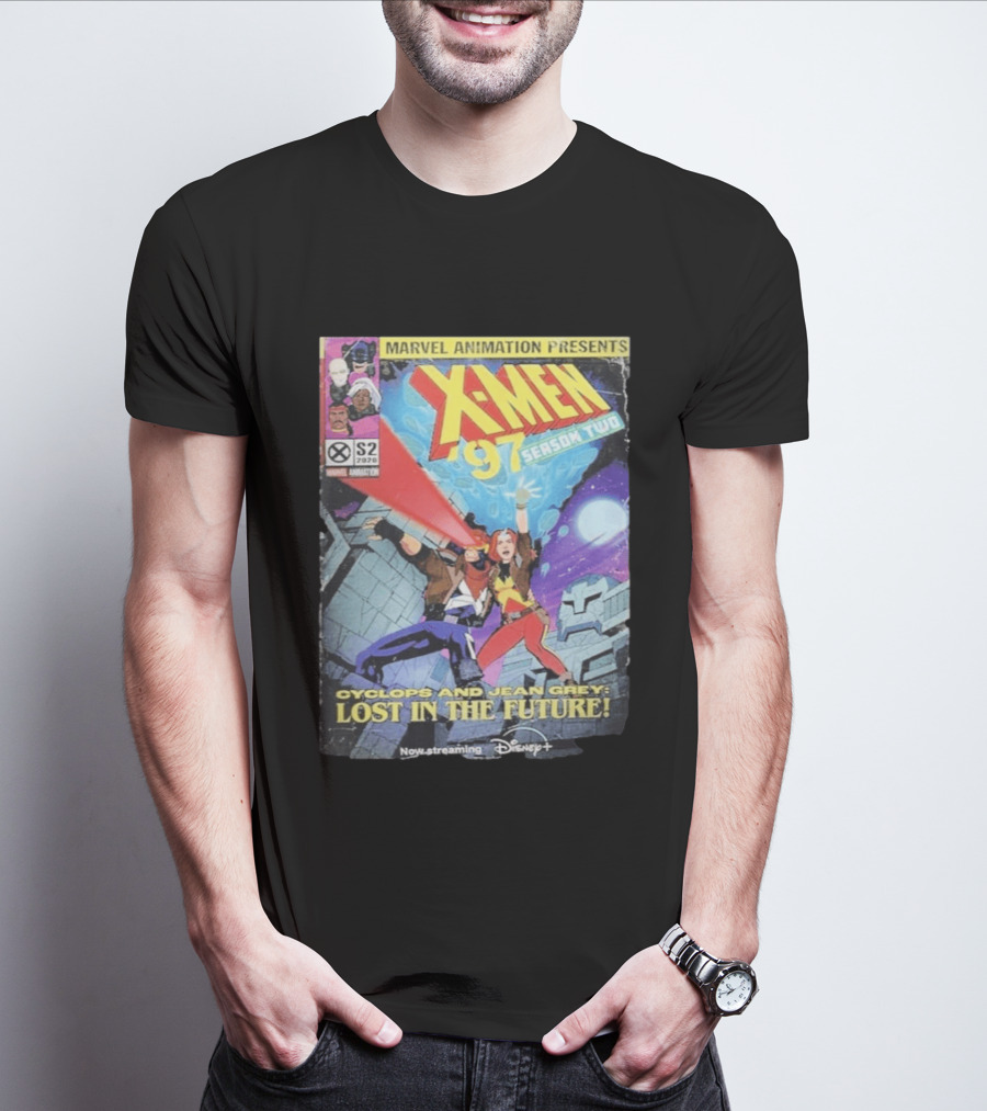 X Men 97 Season 2 Cyclops And Jean Grey Lost In The Future Time Travel Streaming On Disney Plus T-Shirt