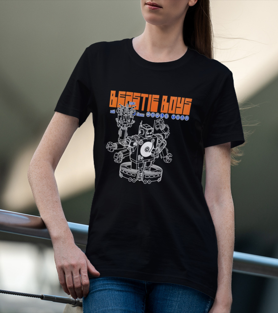 Beastie Boys World Tour MCA Adrock Mike D Robot Performing Music T-Shirt