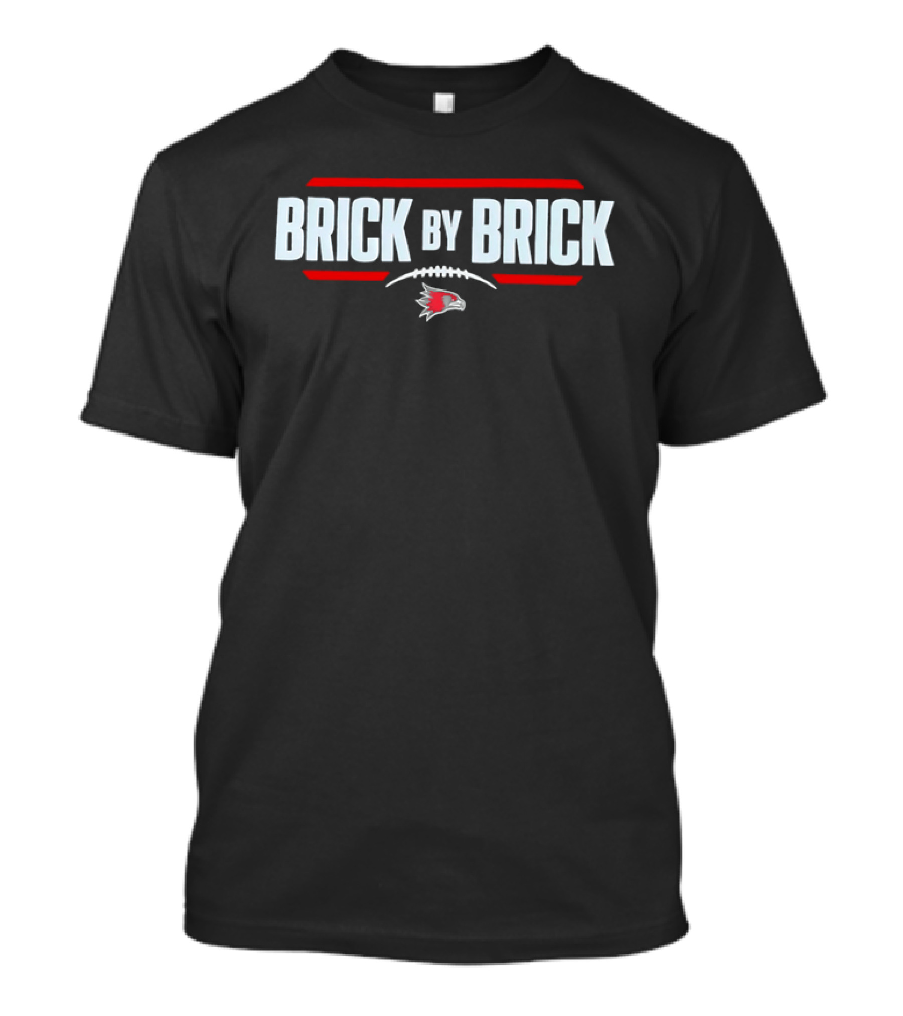 Brick By Brick Red Bird Football Team Spirit T-Shirt