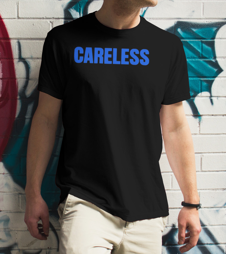 Careless Minimalist Bold Blue T-Shirt