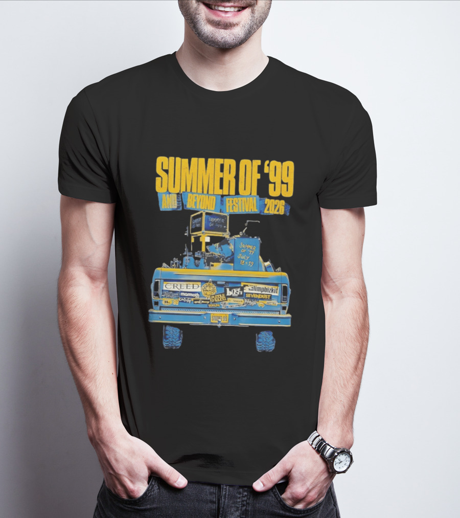 Summer Of '99 And Beyond Festival 2026 Creed Limp Bizkit Sevendust July 18 19 T-Shirt
