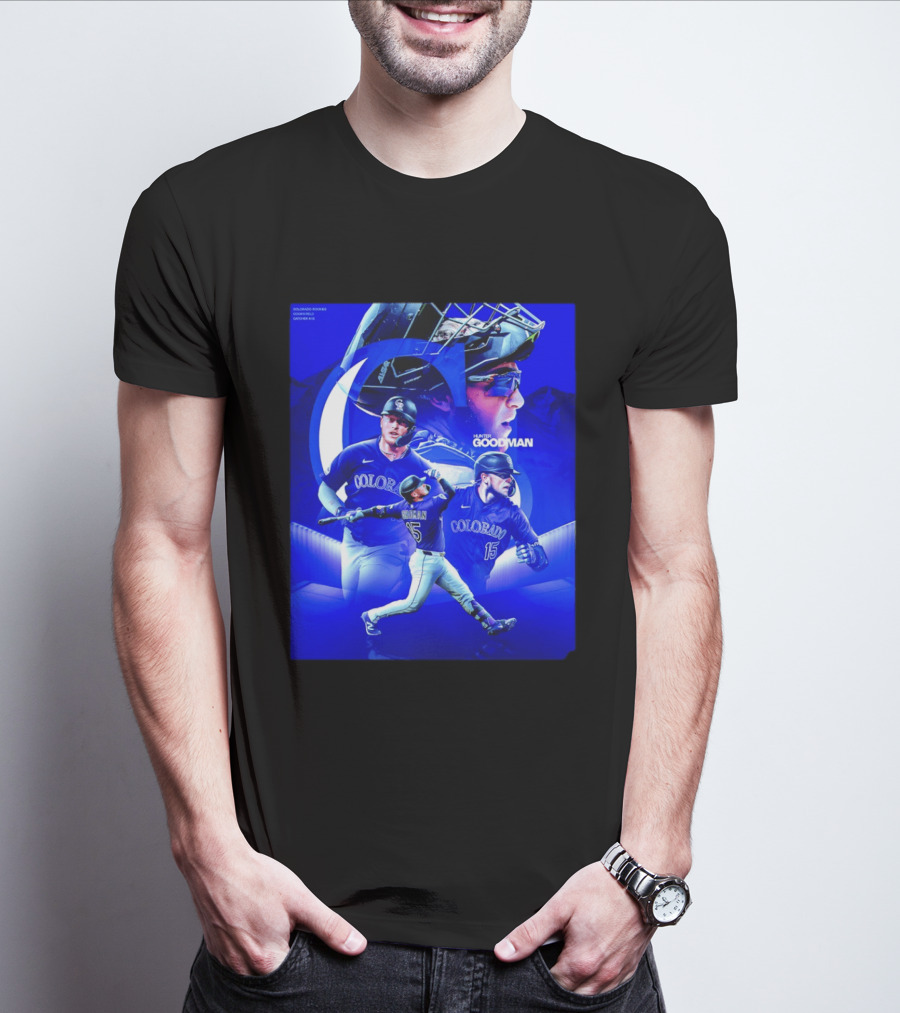 Colorado Rockies Hunter Goodman Catcher Number 15 T-Shirt