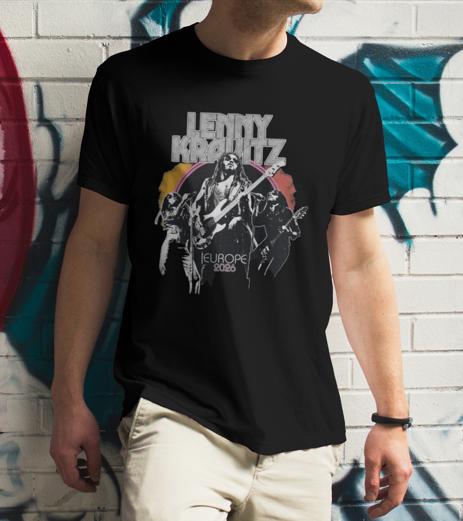 Lenny Kravitz 2026 Tour Europe Retro Rock T-Shirt