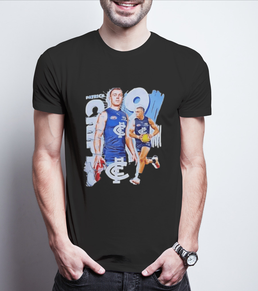 Patrick Cripps Carlton Blues AFL Star Number 9 T-Shirt