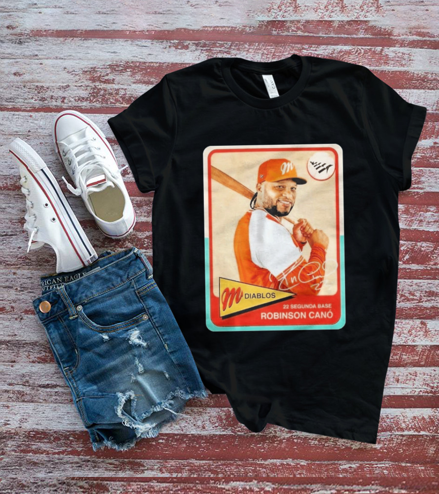 Robinson Canó Diablos 22 Segunda Base Baseball Card T-Shirt