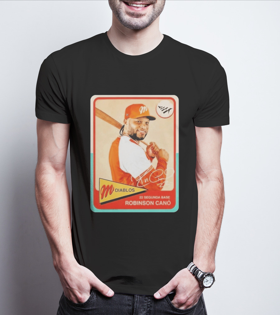 Robinson Canó Diablos 22 Segunda Base Baseball Card T-Shirt
