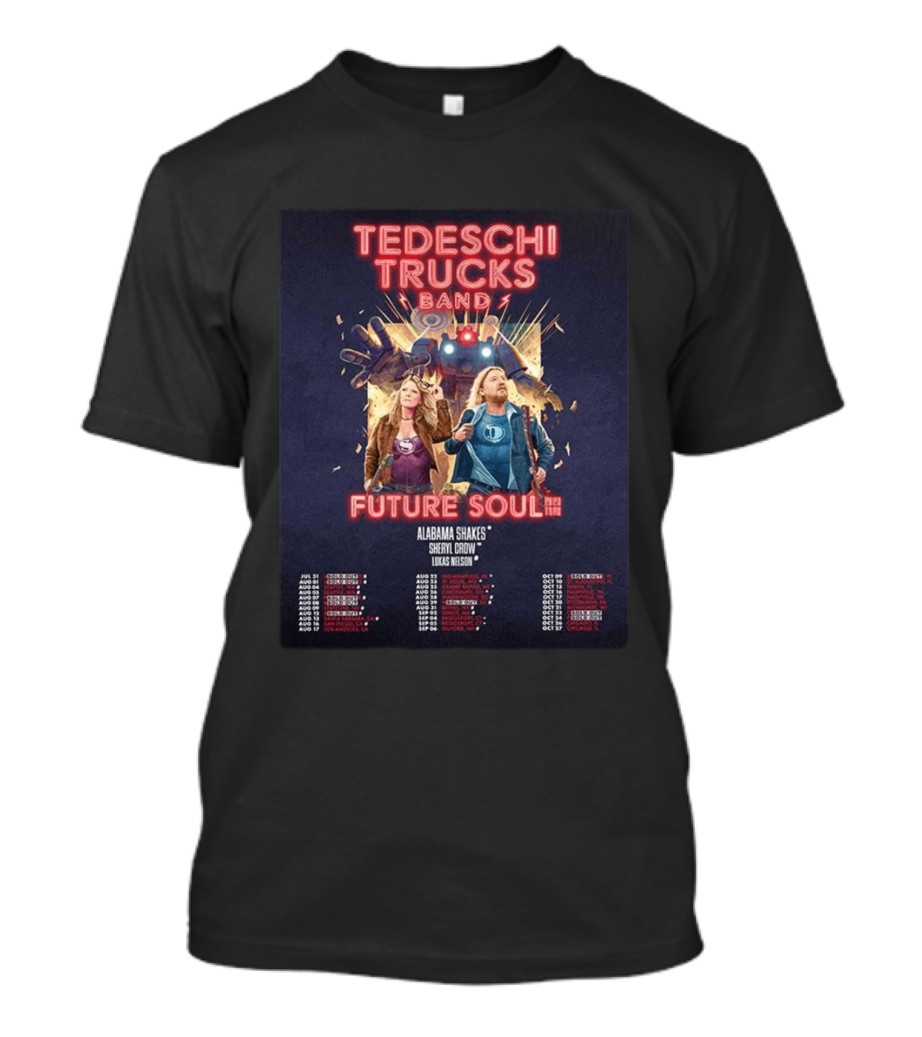 Tedeschi Trucks Band Future Soul 2026 Tour Dates Alabama Shakes Sheryl Crow Lukas Nelson T-Shirt