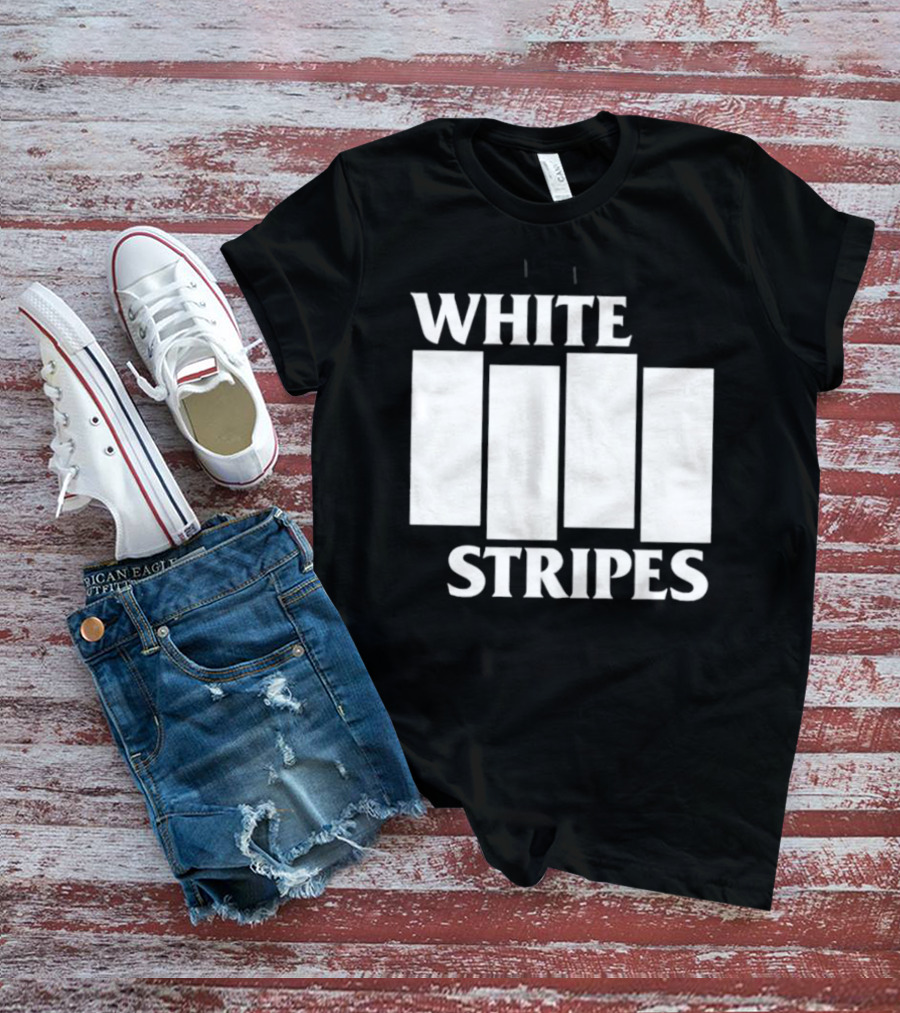 The White Stripes Band Name With Iconic Bar T-Shirt