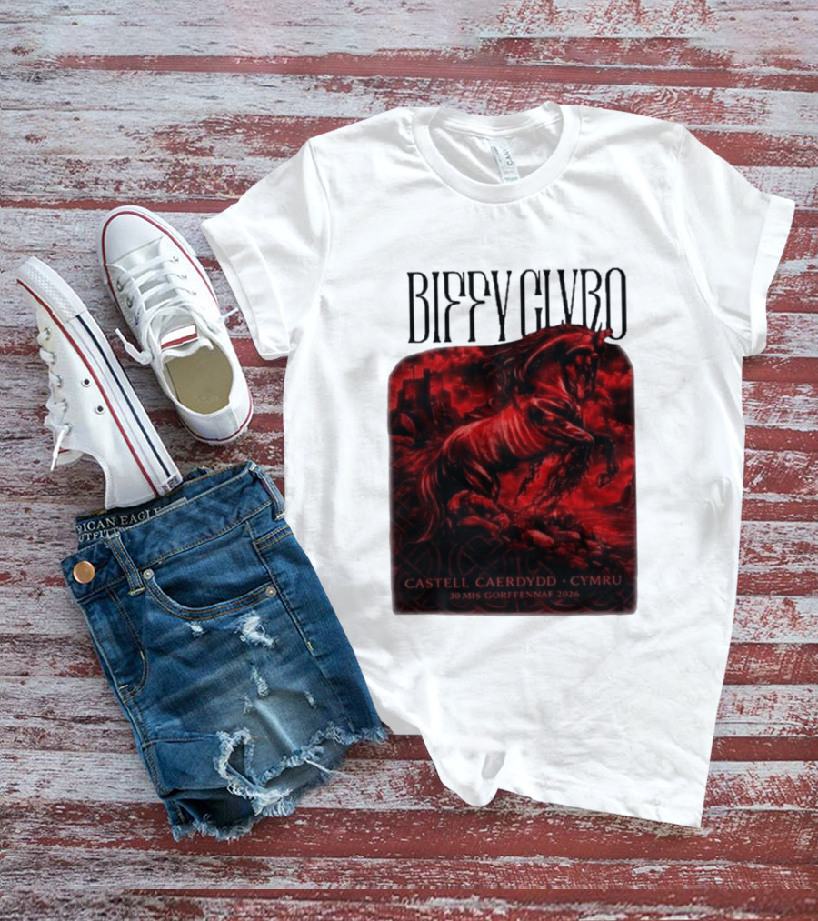 Biffy Clyro Castell Caerdydd Cymru 30 Mis Gorffennaf 2026 T-Shirt