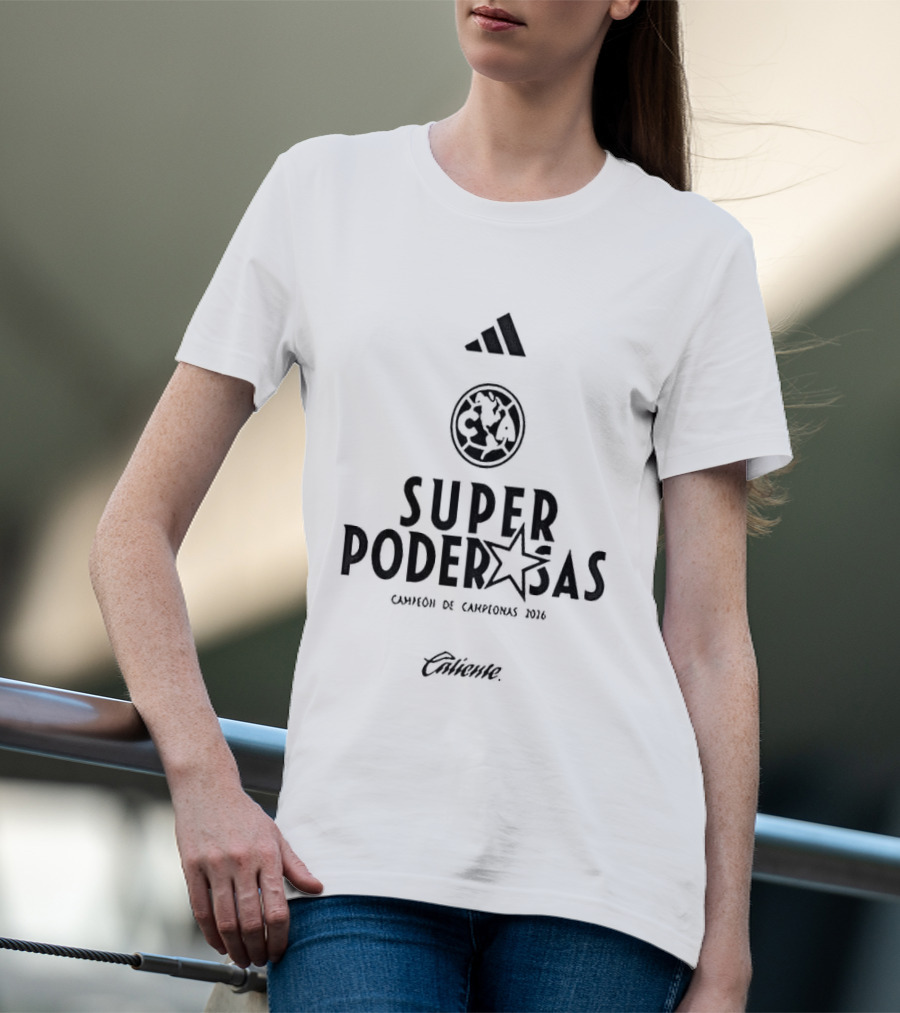 Adidas Club América Femenil Super Poderosas Campeón De Campeonas 2026 T-Shirt
