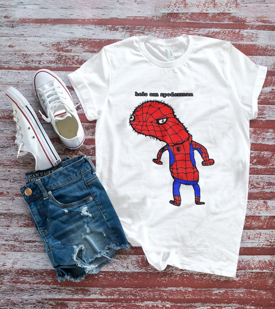 Helo Am Spoderman Spiderman Marvel Superhero Meme 2026 Comic Book T-Shirt