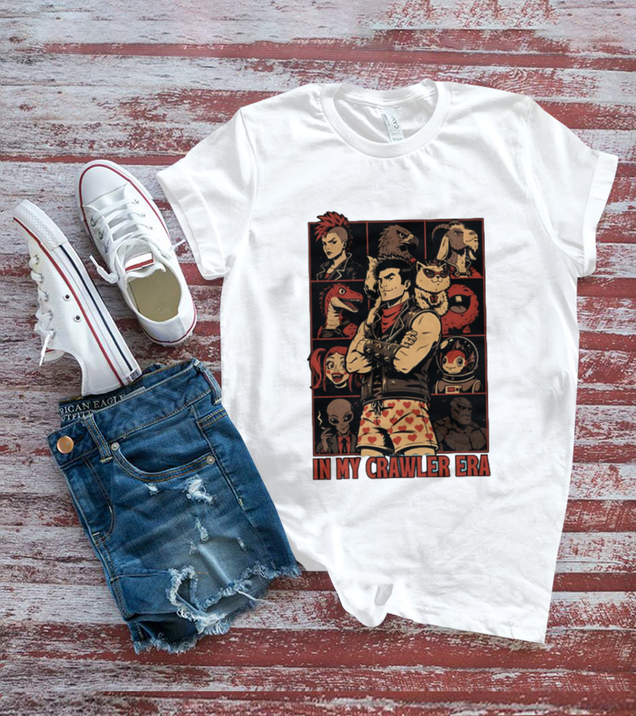 In My Crawler Era Retro Punk Characters And Animals T-Shirt