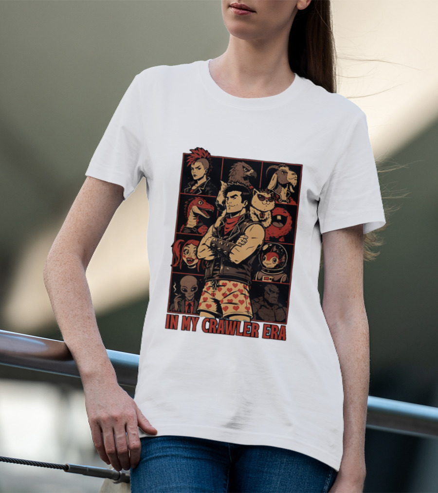 In My Crawler Era Retro Punk Characters And Animals T-Shirt