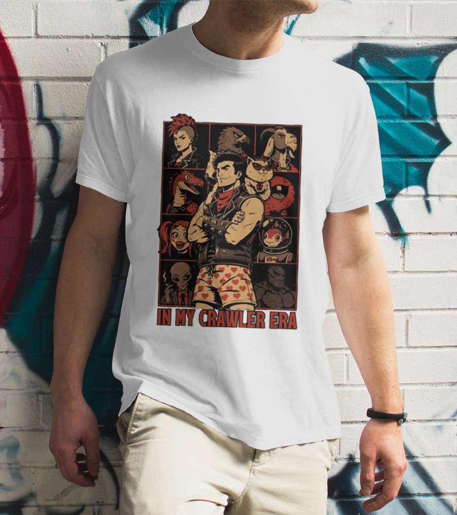 In My Crawler Era Retro Punk Characters And Animals T-Shirt