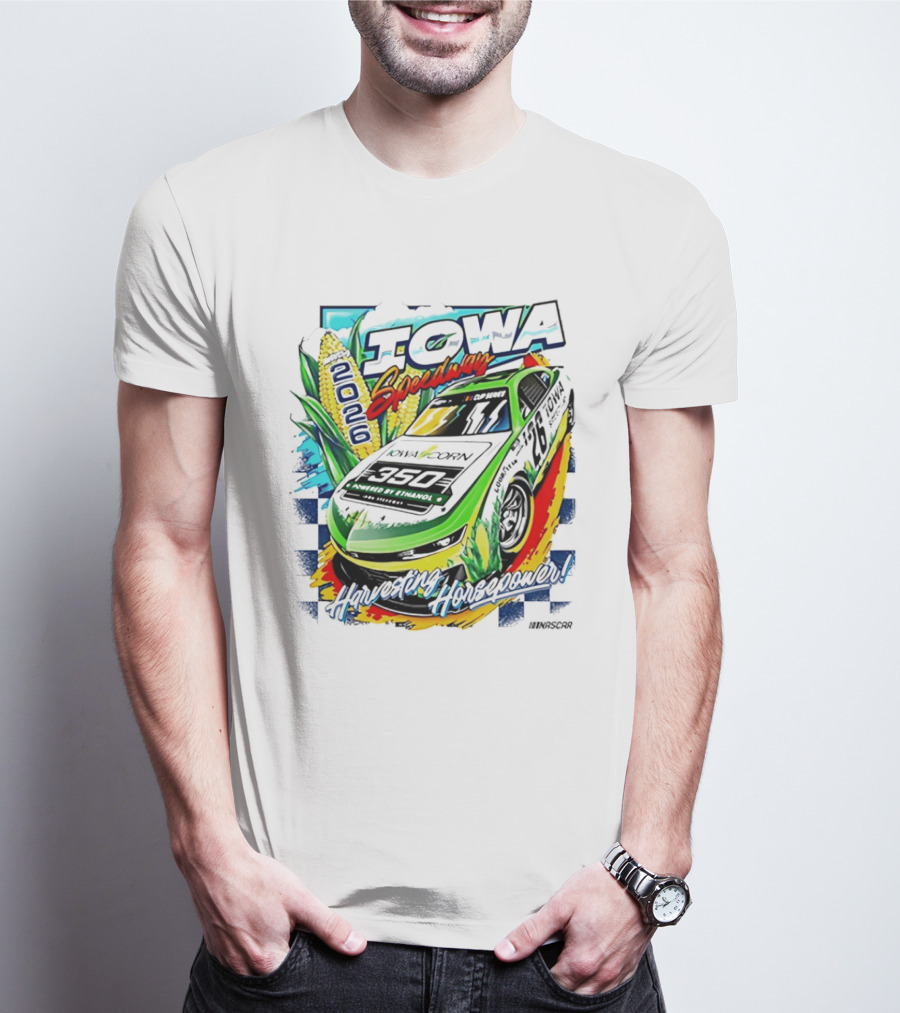 Iowa Speedway Harvesting Horsepower 2026 Iowa Corn 350 NASCAR T-Shirt