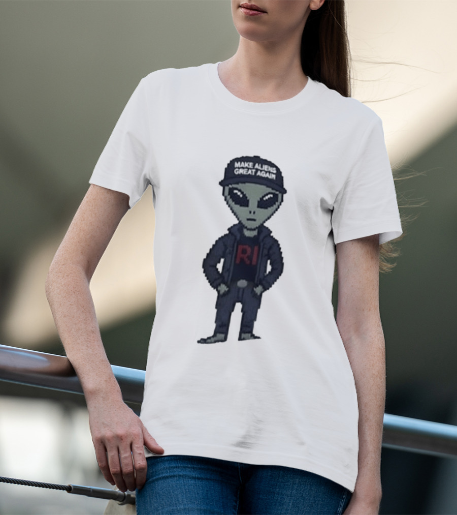 Make Aliens Great Again RI Pixel T-Shirt