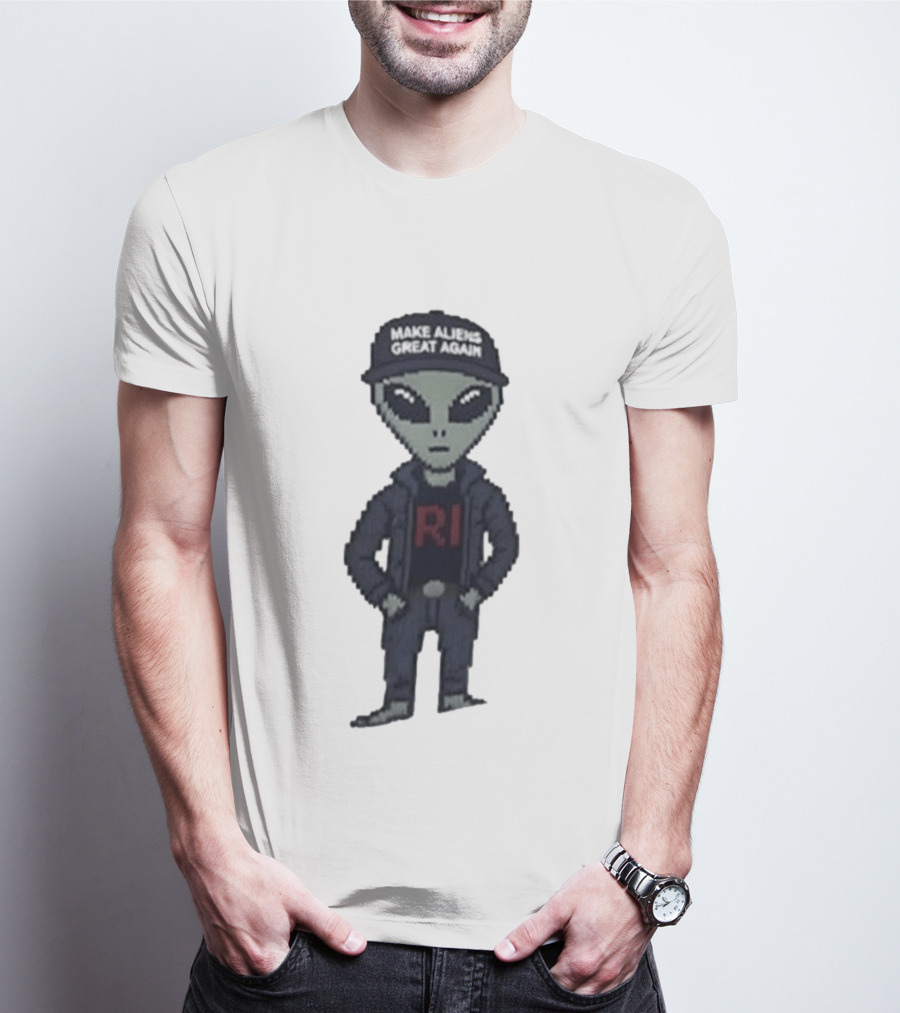 Make Aliens Great Again RI Pixel T-Shirt