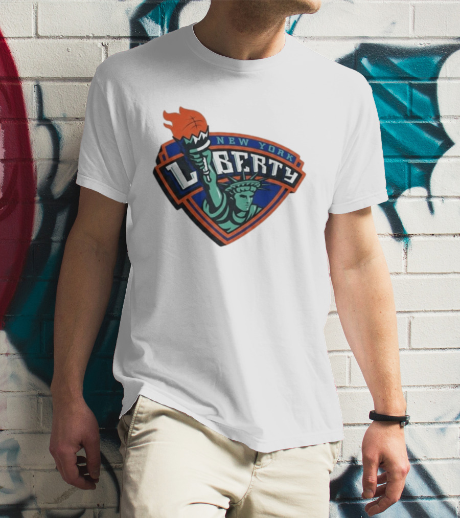 New York Liberty Leonie Fiebich Barclays Center Basketball Team T-Shirt