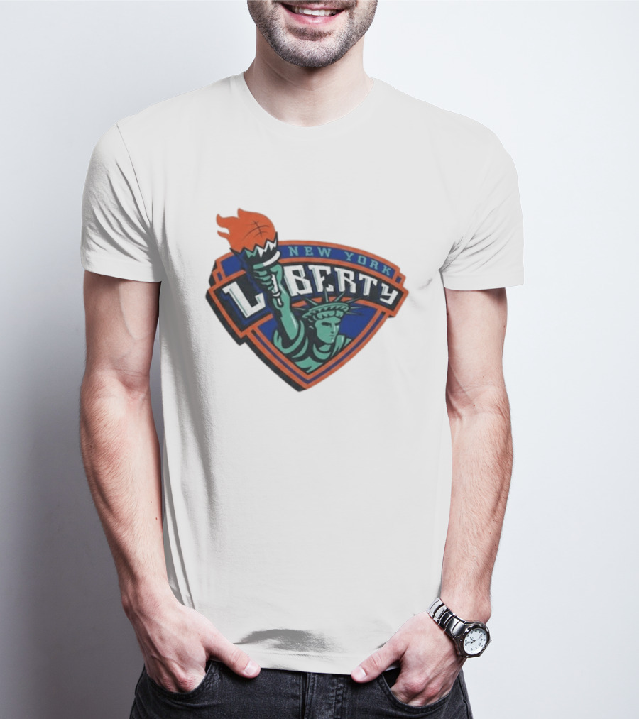 New York Liberty Leonie Fiebich Barclays Center Basketball Team T-Shirt